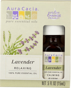 AURA CACIA: 100% Pure Essential Oil Lavender, 0.5 oz