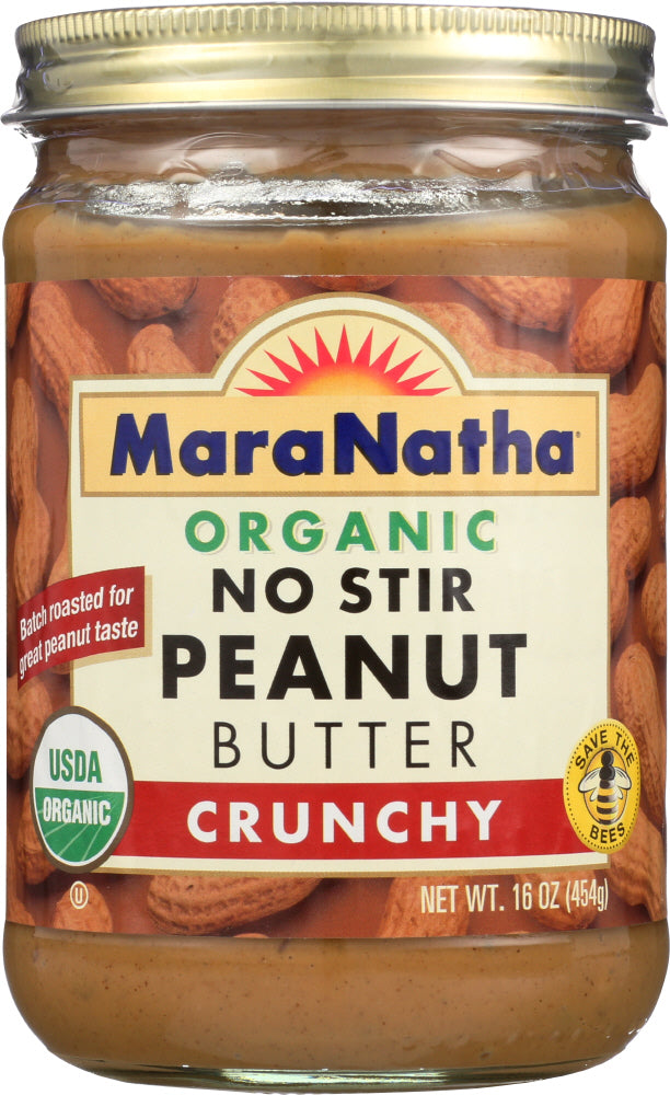 MARANATHA: Organic Peanut Butter No Stir Crunchy, 16 oz