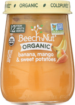 BEECH NUT: 2nd Stage Organic Banana, Mango & Sweet Potato, 4.25 oz