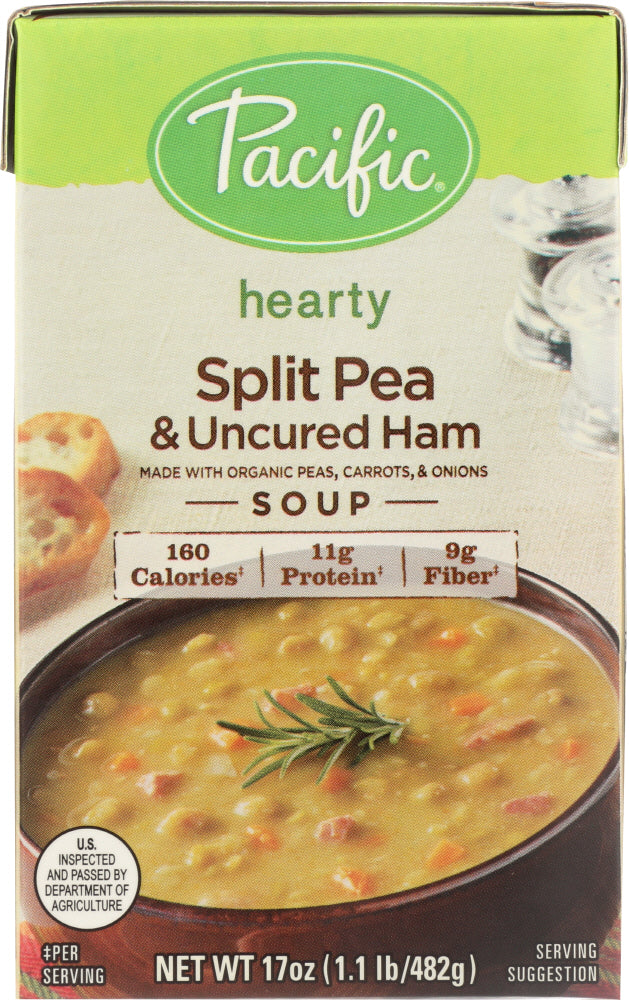 PACIFIC FOODS: Hearty Soup Split Pea and Uncured Ham, 17 oz