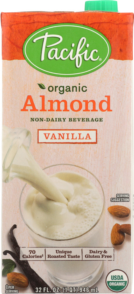 PACIFIC FOODS: Organic Non-Dairy Almond Beverage Vanilla, 32 oz