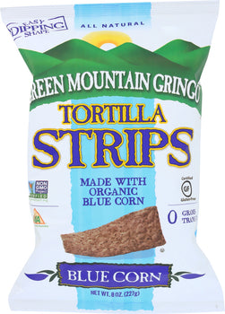 GREEN MOUNTAIN GRINGO: Organic Blue Corn Tortilla Strips, 8 oz