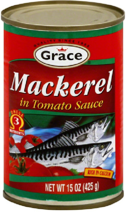 GRACE CARIBBEAN: Mackerel in Tomato Sauce, 15 oz