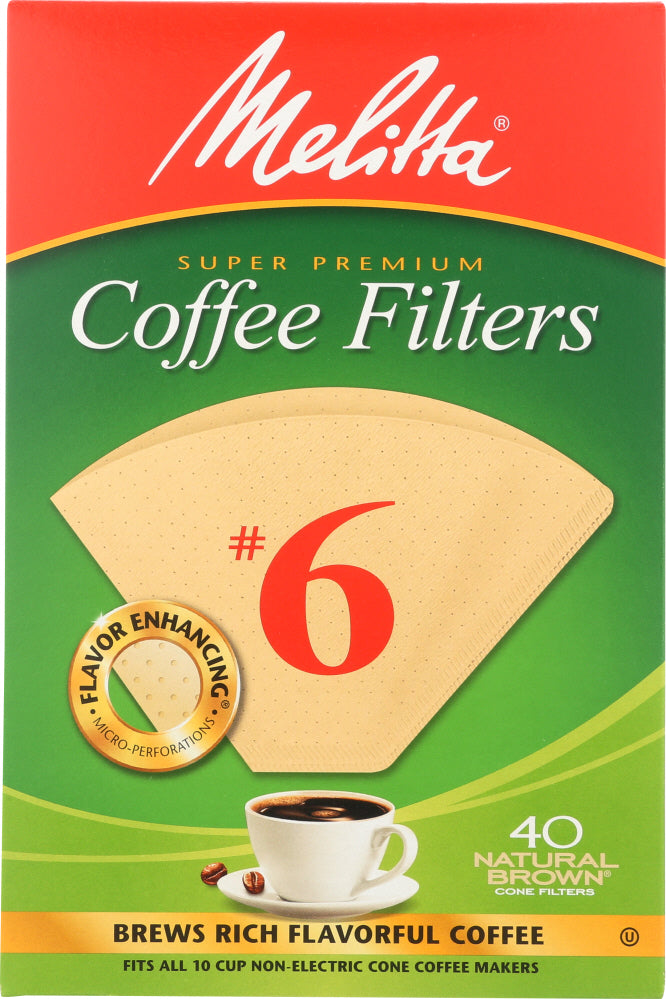 MELITTA: Coffee Filter Brown No. 6, 40 pc