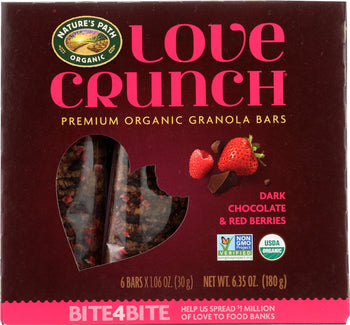 NATURES PATH: Love Crunch Dark Chocolate Red Berries Bar, 6.35 oz