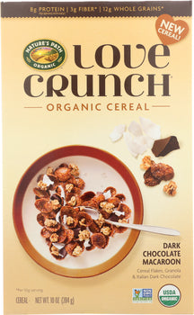 NATURES PATH: Love Crunch Dark Chocolate Macaroon Cereal, 10 oz