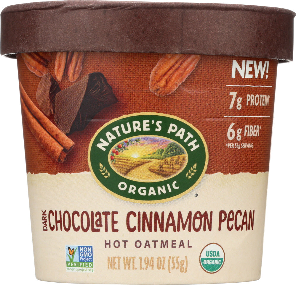 NATURES PATH: Dark Chocolate Cinnamon Pecan Oatmeal Cup, 1.94 oz