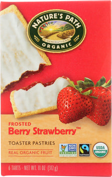 NATURE'S PATH: Organic Toaster Pastries Berry Strawberry Frosted, 11 oz