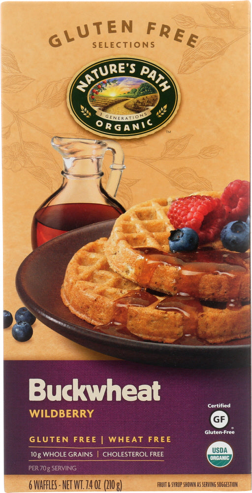 NATURE'S PATH: Organic Buckwheat Wildberry Waffles, 7.4 oz