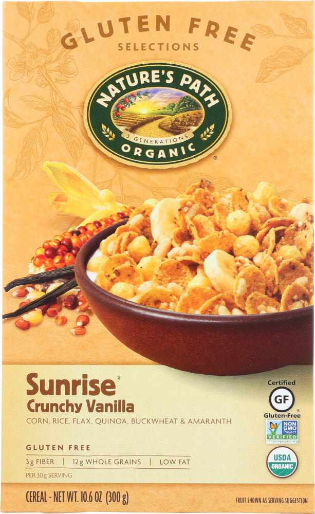 NATURES PATH: Organic Sunrise Cereal Gluten Free Crunchy Vanilla, 10.6 oz