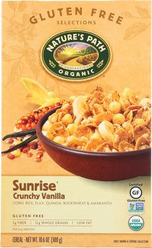 NATURES PATH: Organic Sunrise Cereal Gluten Free Crunchy Vanilla, 10.6 oz