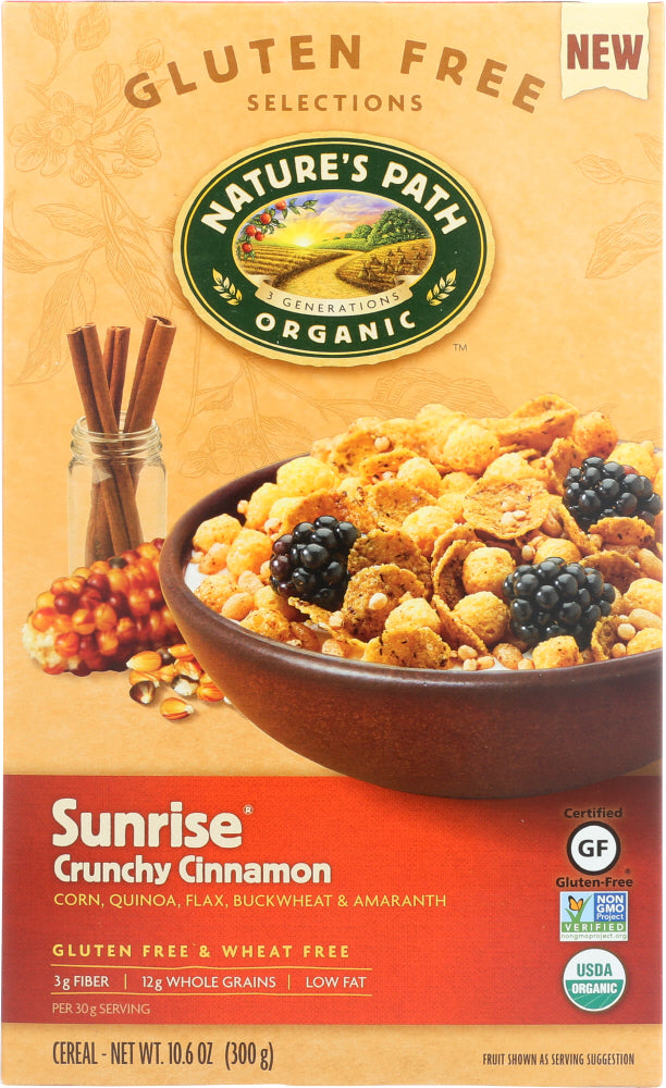 NATURE'S PATH: Organic Sunrise Crunchy Cinnamon Cereal, 10.6 oz