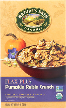 NATURE'S PATH: Flax Plus Pumpkin Raisin Crunch Cereal, 12.35 oz