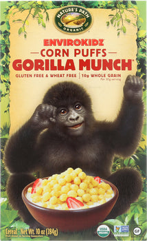 NATURE'S PATH ORGANIC: EnviroKidz Organic Corn Puffs Gorilla Munch Cereal, 10 oz