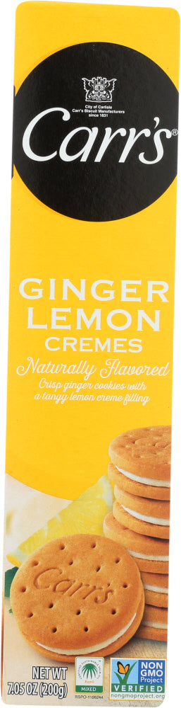 CARRS: Ginger Lemon Cremes Cookies, 7.05 oz