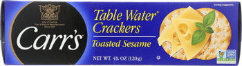 CARRS: Table Water Crackers Toasted Sesame, 4.25 oz