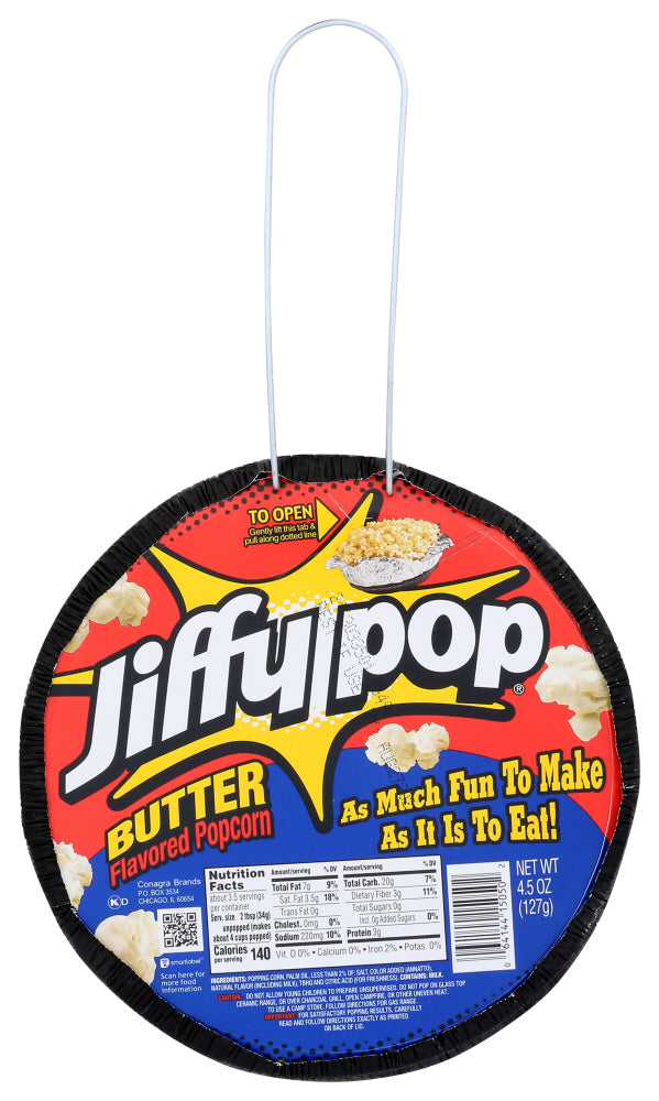 JIFFY POP: Buttered Flavored Popcorn Pan, 4.5 oz