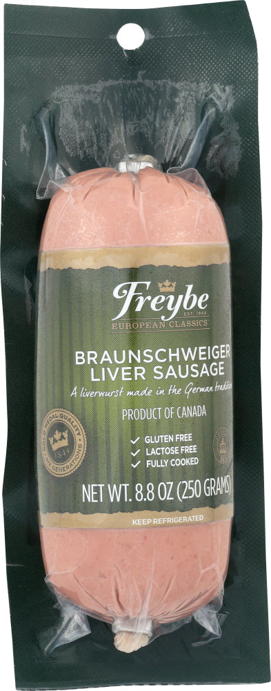 FREYBE: Braunschweiger Liver Sausage, 8.8 oz