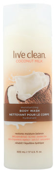 LIVE CLEAN: Coconut Milk Moisturizing Body Wash, 17 oz