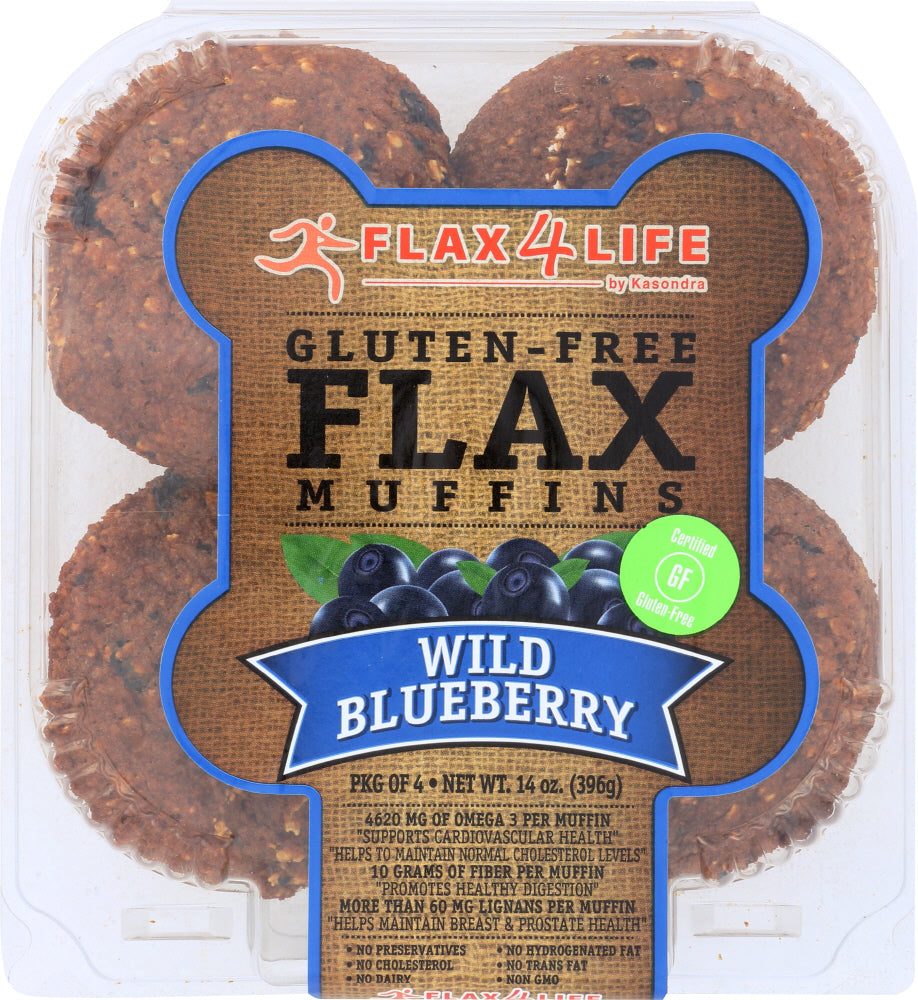 FLAX4LIFE: Wild Blueberry Flax Muffins, 14 oz