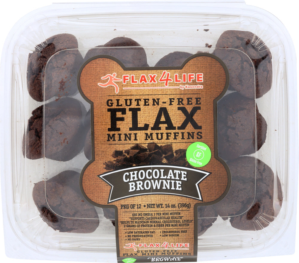 FLAX4LIFE: Mini Chocolate Brownie Muffins, 14 oz