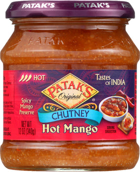 PATAK'S: Hot Mango Chutney, 12 oz