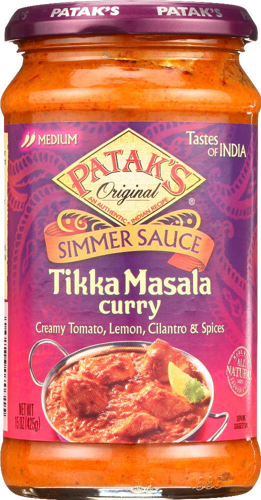 PATAK'S: Tikka Masala Curry Cooking Sauce, 15 Oz