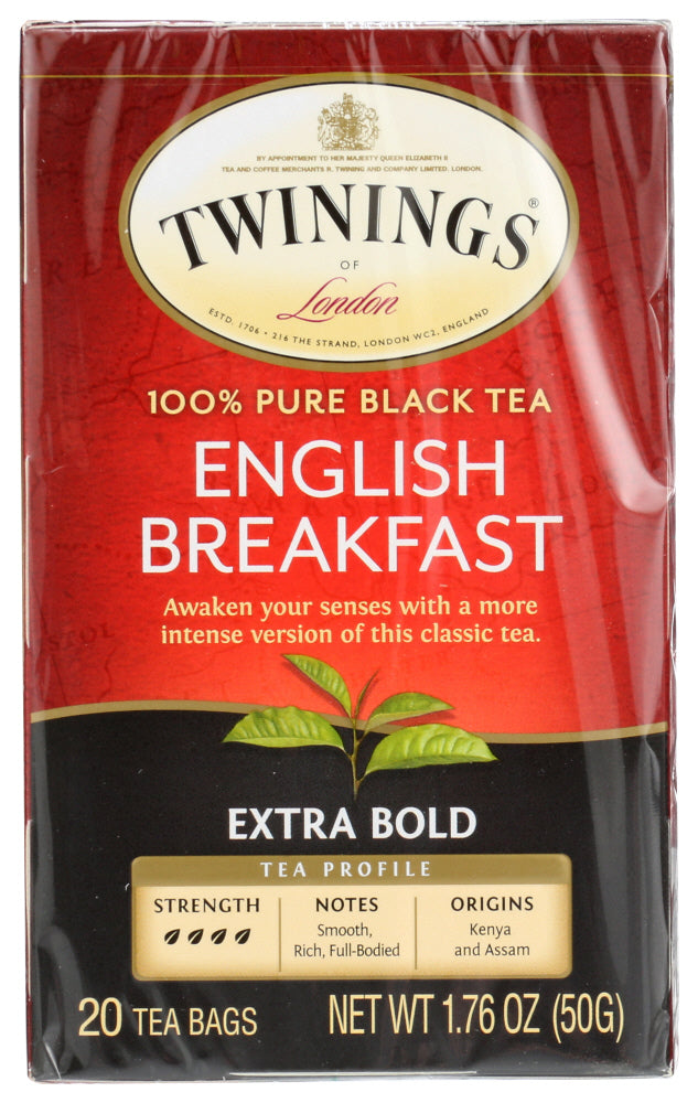 TWINING TEA: English Breakfast Extra Bold Black Tea, 20 bg