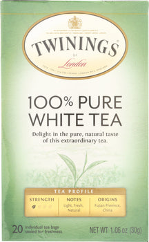 TWINING TEA: Pure White Tea, 20 bg