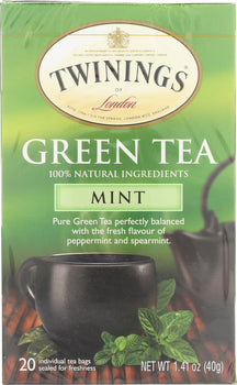 TWINING TEA: Green Tea with Mint, 20 bg