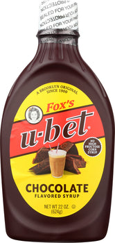 FOX UBET: Syrup Chocolate, 22 oz