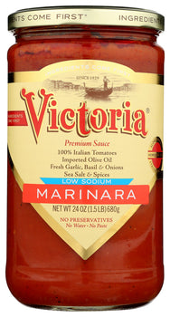 VICTORIA: Low Sodium Marinara Sauce, 24 oz