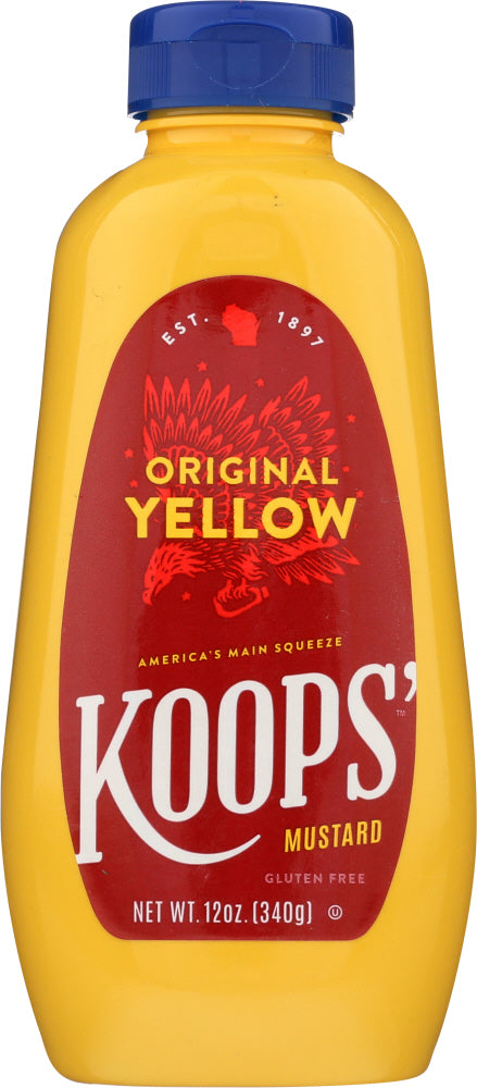 KOOPS: Original Yellow Mustard Squeeze, 12 oz