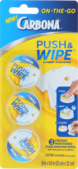 CARBONA: Stain Remover Push and Wipe, 3 pk