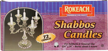 ROKEACH: Israeli Shabbat Candles 72 Count, 1 ea