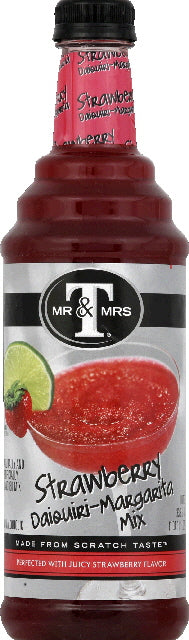 MR & MRS T: Strawberry Daiquiri Margarita Mix, 33.8 fo