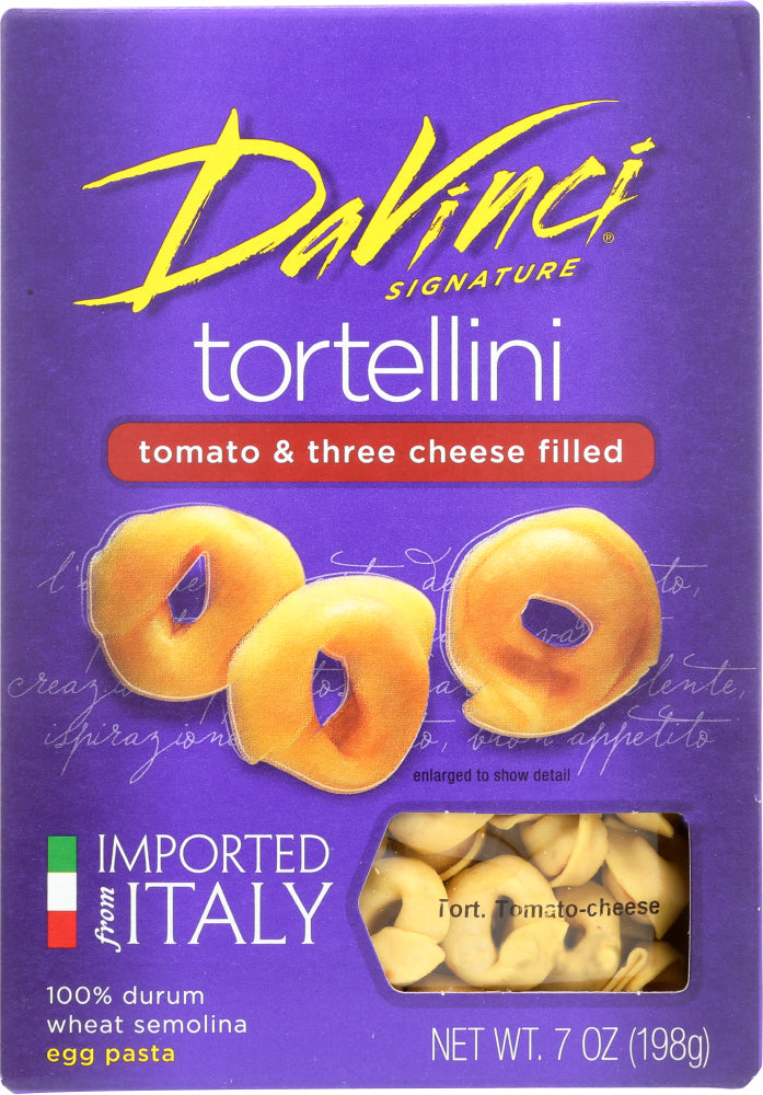 DAVINCI: Pasta Tortellini Tomato and Three Cheese Filled, 7 oz