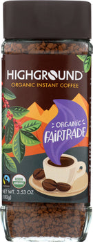 HIGHGROUND: Coffee Instant Regular Organic, 3.53 oz