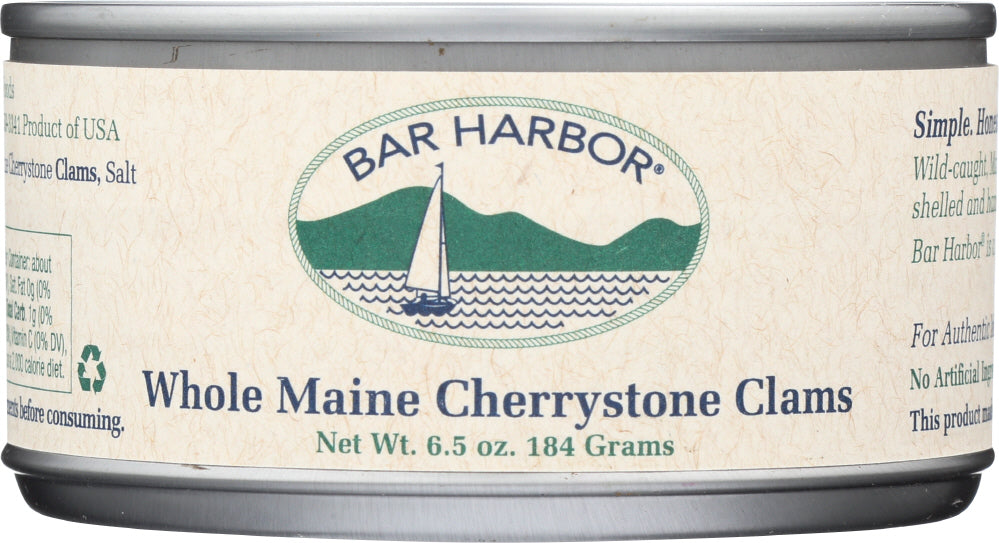 BAR HARBOR: Clam Whole Cherrystone Maine, 6.5 oz