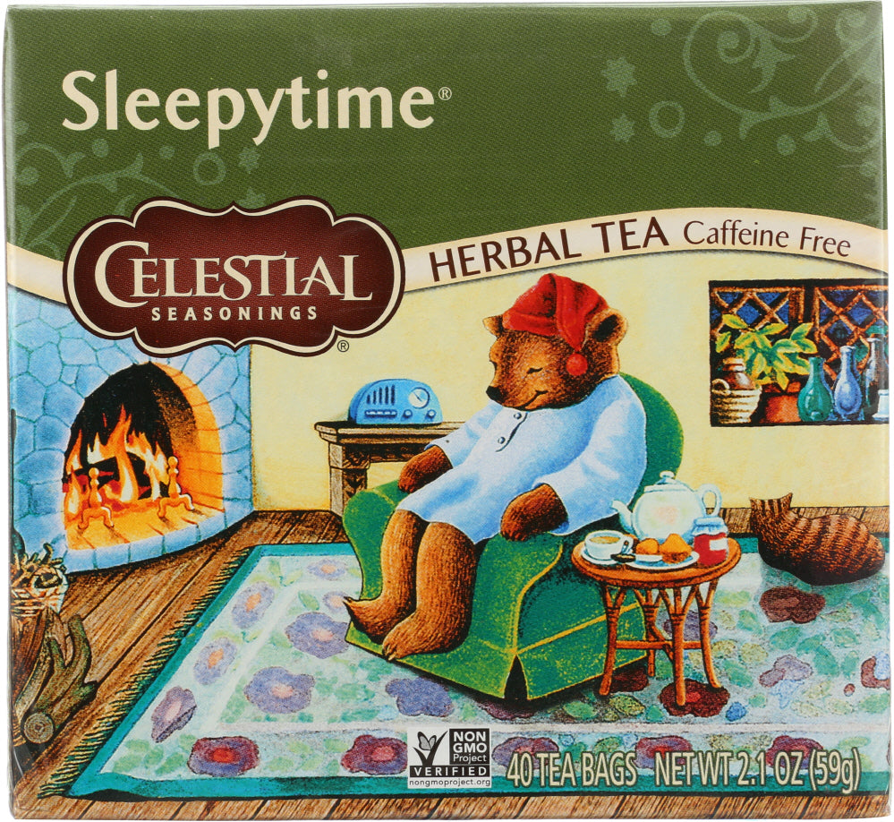 CELESTIAL SEASONINGS: Sleepytime Caffeine Free Herbal Tea 40 Tea Bags, 2.0 oz