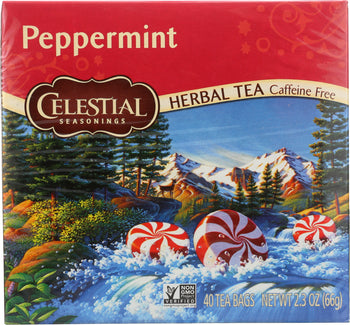 CELESTIAL SEASONINGS: Peppermint Herbal Tea, 40 bg