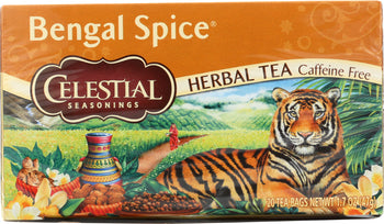 CELESTIAL SEASONINGS: Bengal Spice Caffeine Free Herbal Tea 20 Tea Bags, 1.7 oz