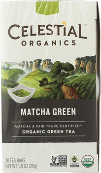 CELESTIAL SEASONINGS: Tea Herb Matcha Green Organic, 20 bg