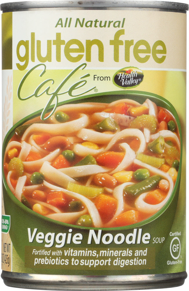 HEALTH VALLEY: Gluten Free Cafe, Veggie Noodle Soup, 15 oz (425 g)