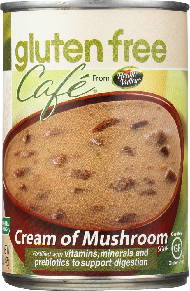 HEALTH VALLEY: Gluten Free Cafe, Cream of Mushroom Soup, 15 oz (425 g)