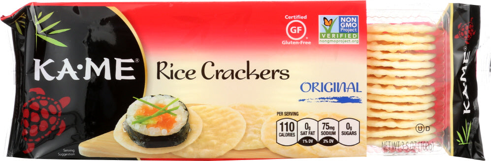 KA ME: Rice Cracker Plain Gluten Free, 3.5 oz