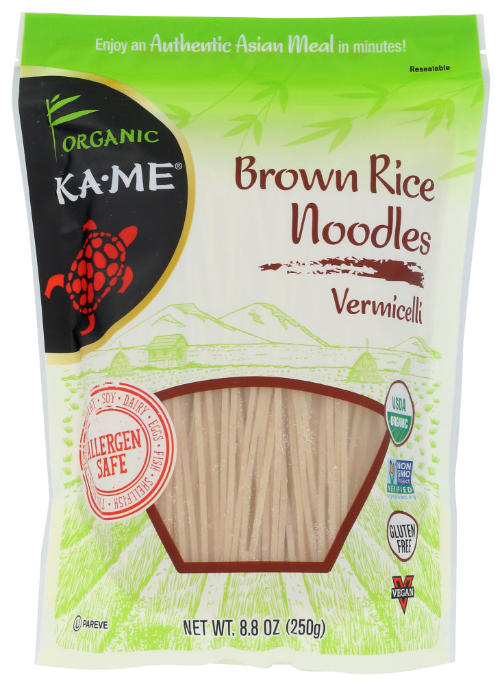 KA ME: Organic Brown Rice Noodles Vermicelli, 8.8 oz