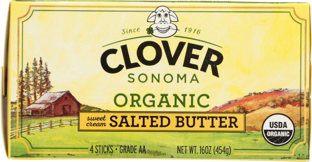 CLOVER SONOMA: Organic Salted Butter, 16 oz