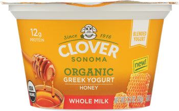 CLOVER SONOMA: Organic Whole Milk Honey Greek Yogurt, 5.30 oz