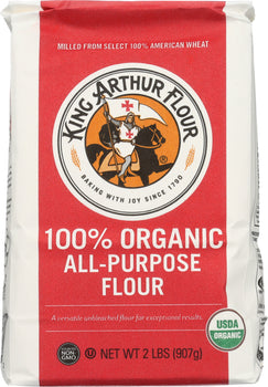 KING ARTHUR: Organic All Purpose Artisan Flour, 2 lb